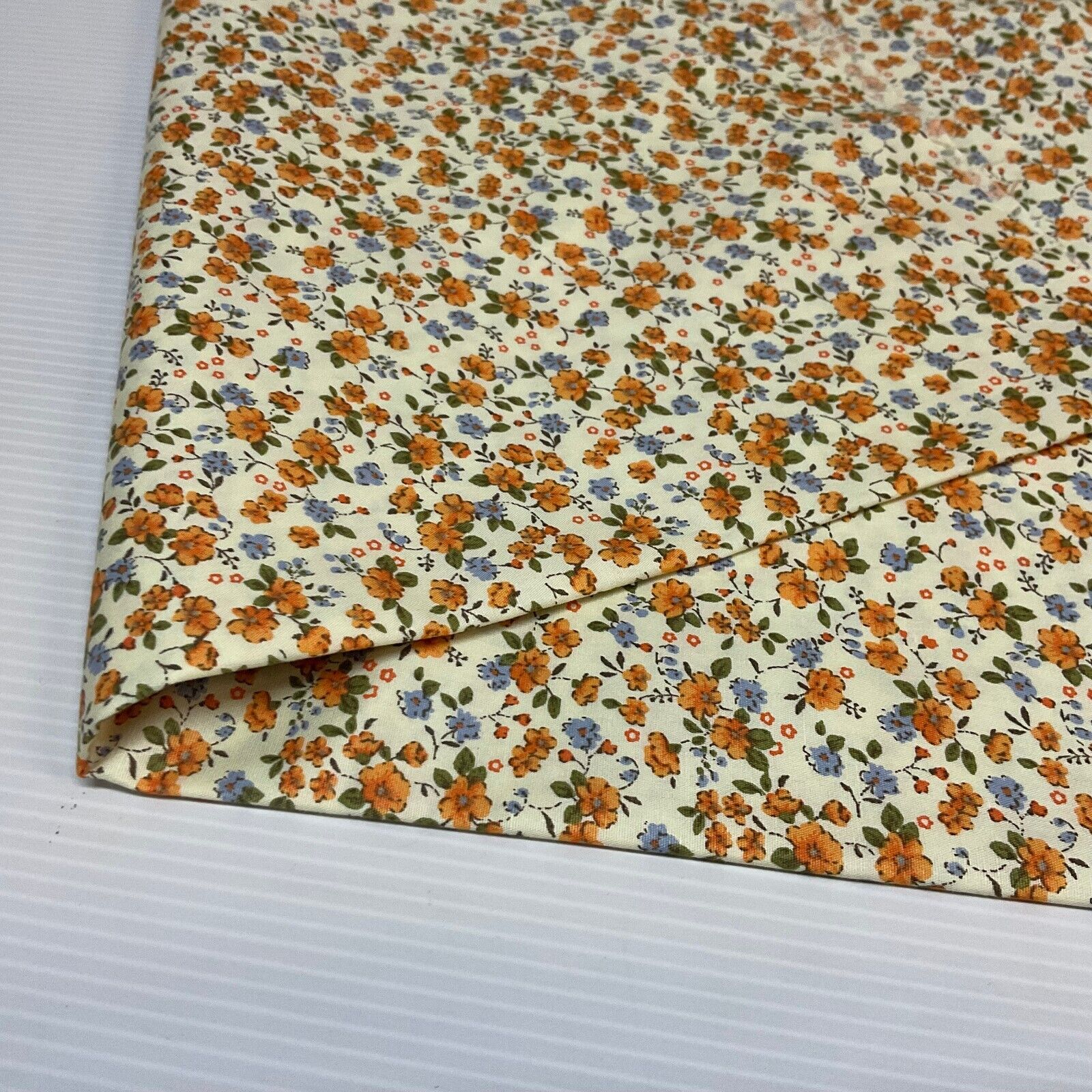 Eliza Small Floral Lemon Cotton Poplin dress Fabric M1889