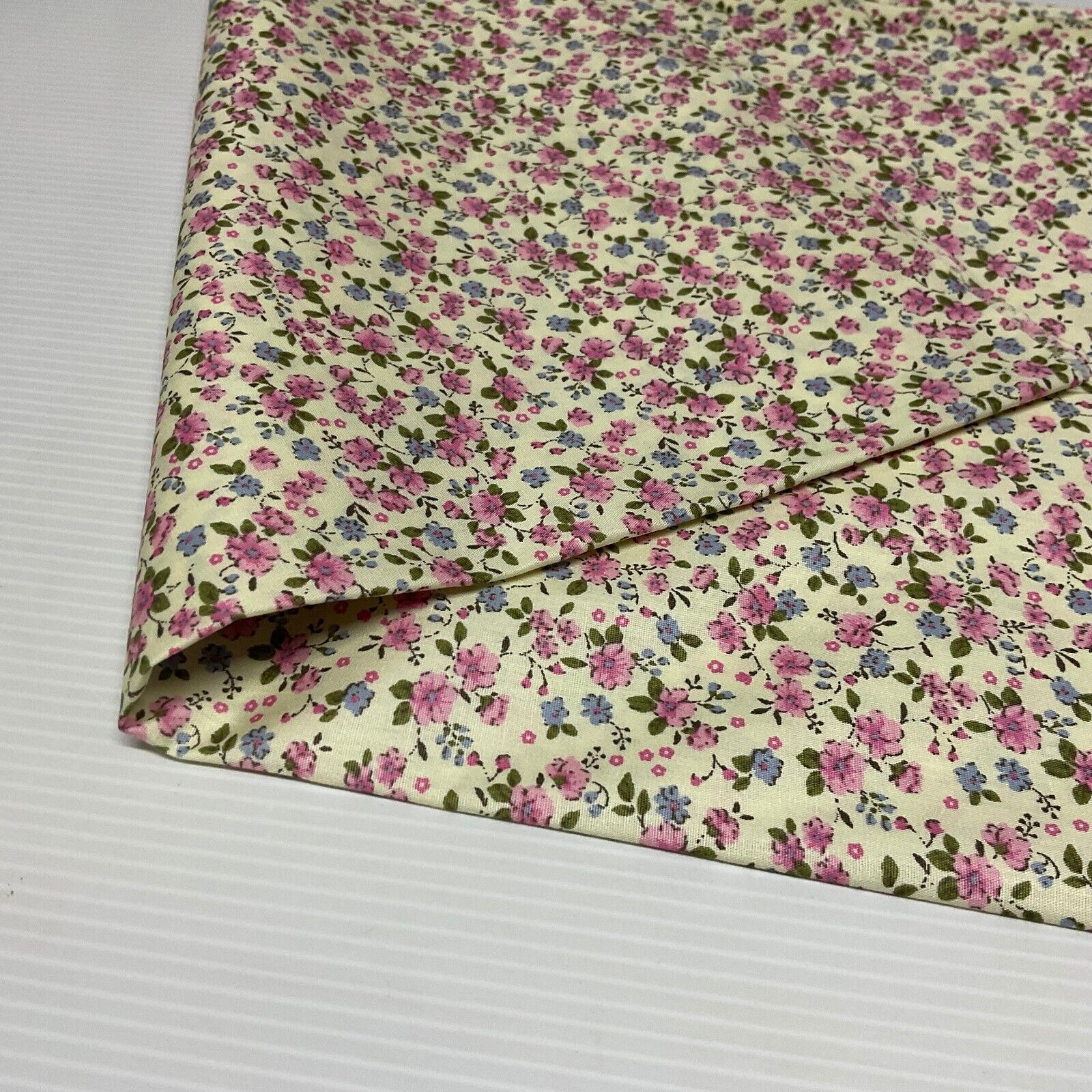 Eliza Small Floral Lemon Cotton Poplin dress Fabric M1889