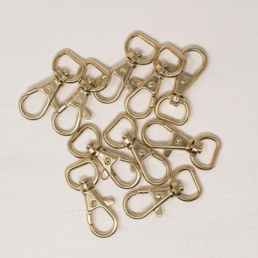 5pcs 13mm Snap Hooks Silver Brass Bright Brass Handbag Crafts M1951