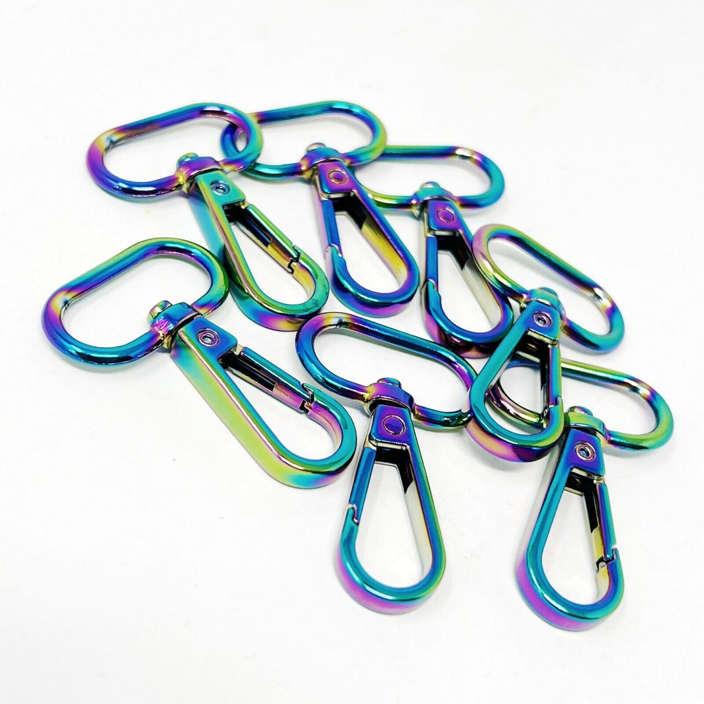 5pcs 25mm Snap Hooks Silver Rainbow Brass Bright Brass Handbag Crafts M1950