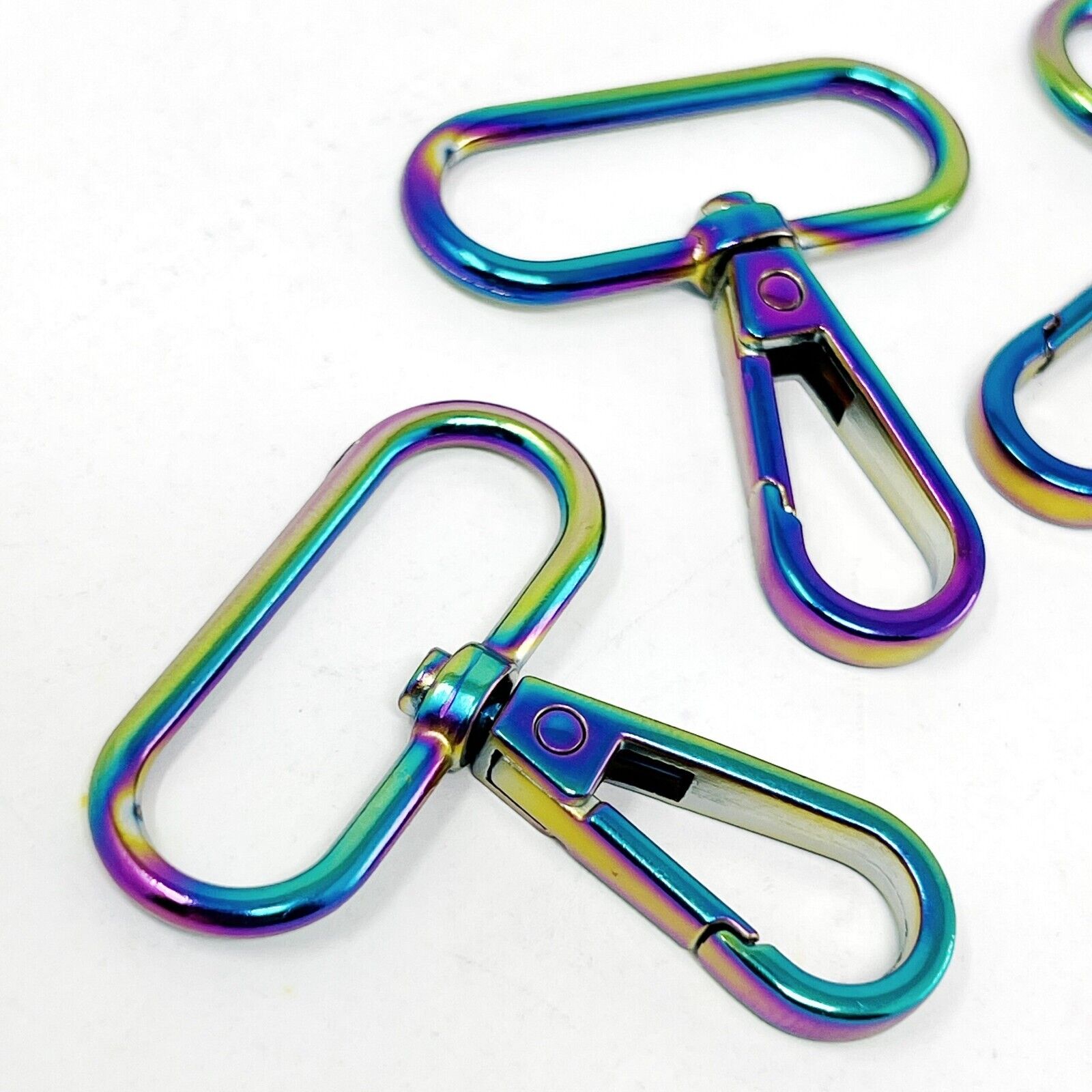 5pcs 38mm Snap Hooks Rainbow Handbag Collars bags Crafts M1956