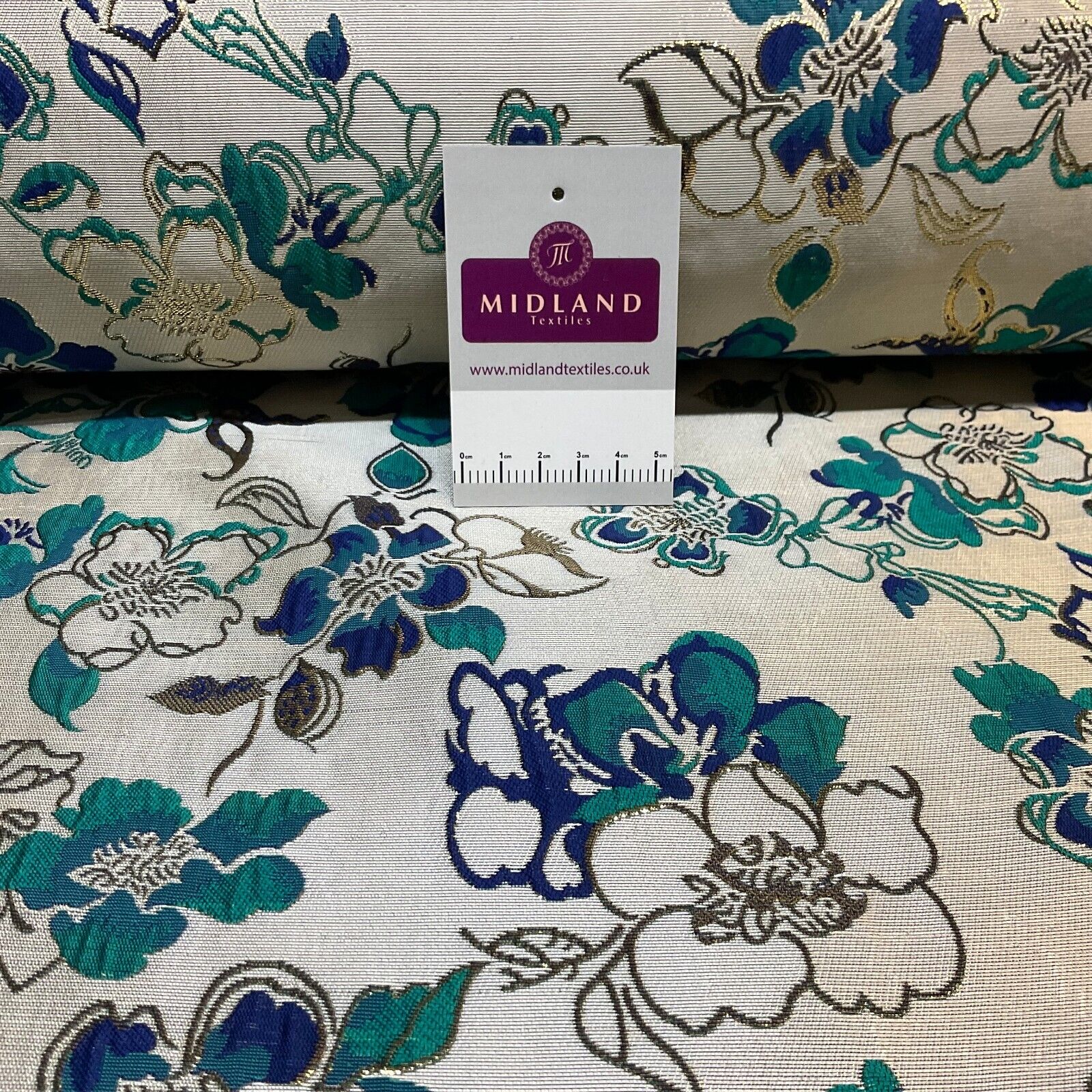 Indian Gold Floral wedding Brocade Fabric ideal for waistcoats 150cm wide M1944