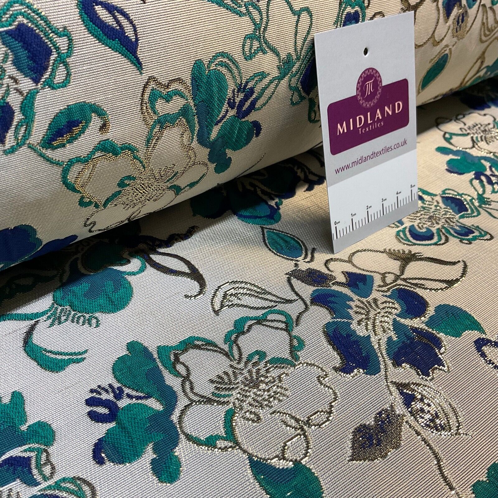 Indian Gold Floral wedding Brocade Fabric ideal for waistcoats 150cm wide M1944