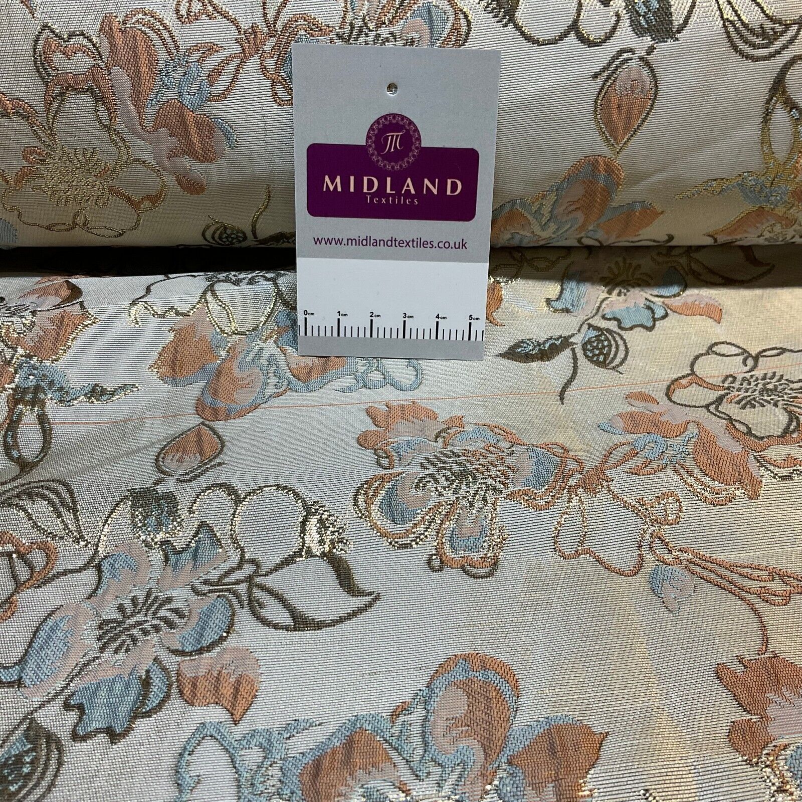 Indian Gold Floral wedding Brocade Fabric ideal for waistcoats 150cm wide M1944