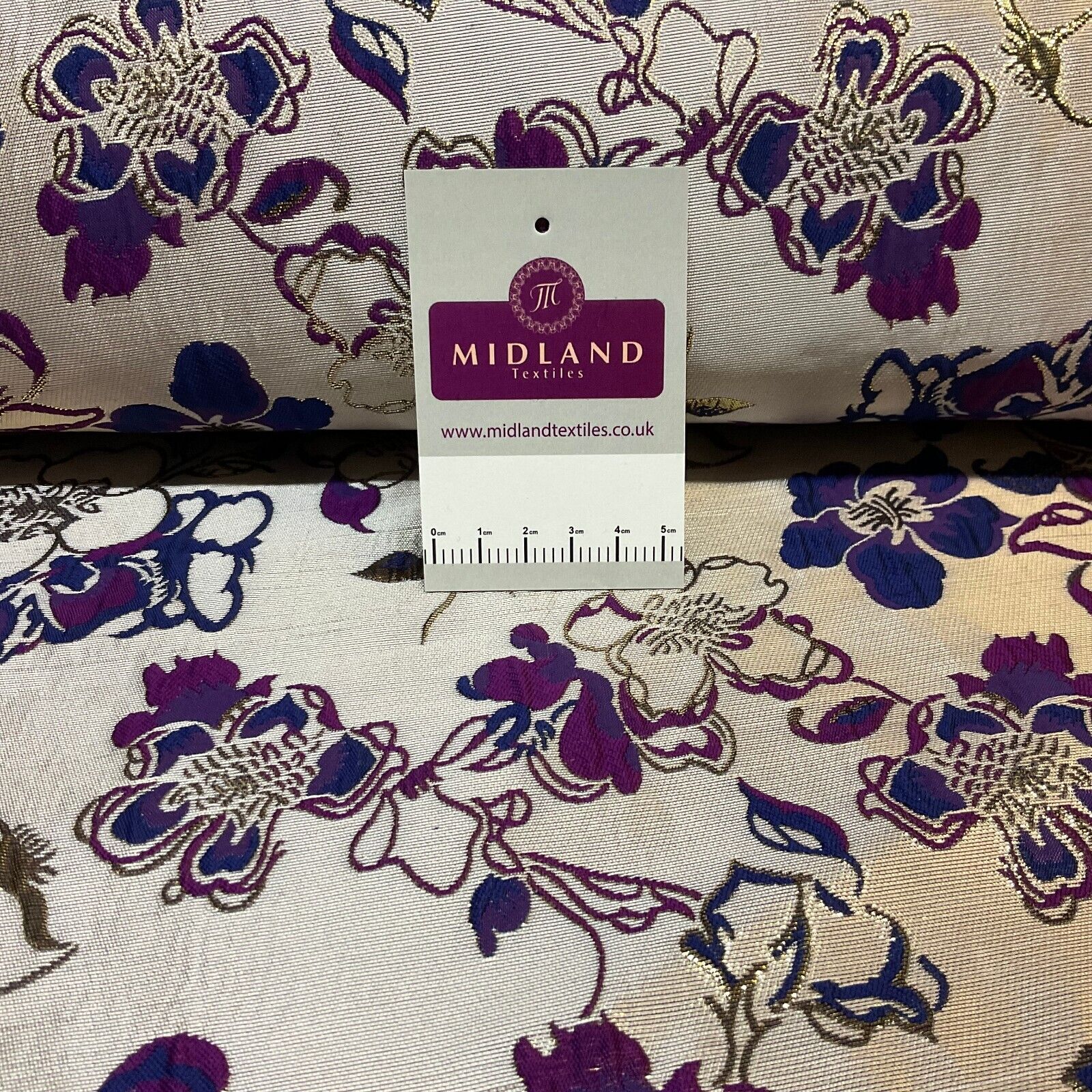 Indian Gold Floral wedding Brocade Fabric ideal for waistcoats 150cm wide M1944