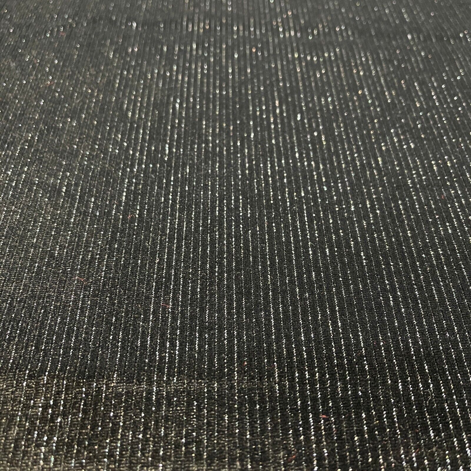 Stunning Black Metallic Stripe Lurex Velvet Spandex Fabric 150cm Wide M1961