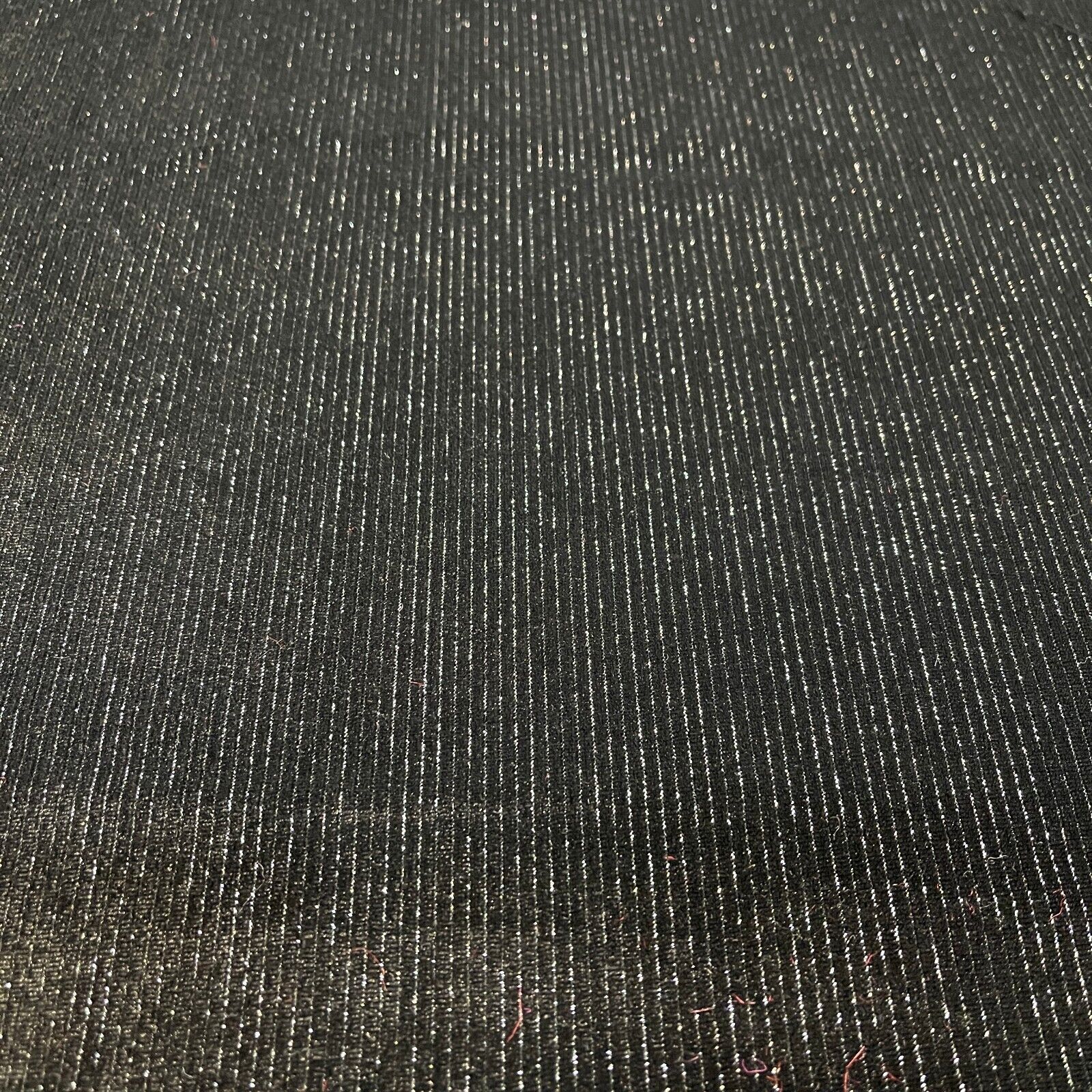 Stunning Black Metallic Stripe Lurex Velvet Spandex Fabric 150cm Wide M1961