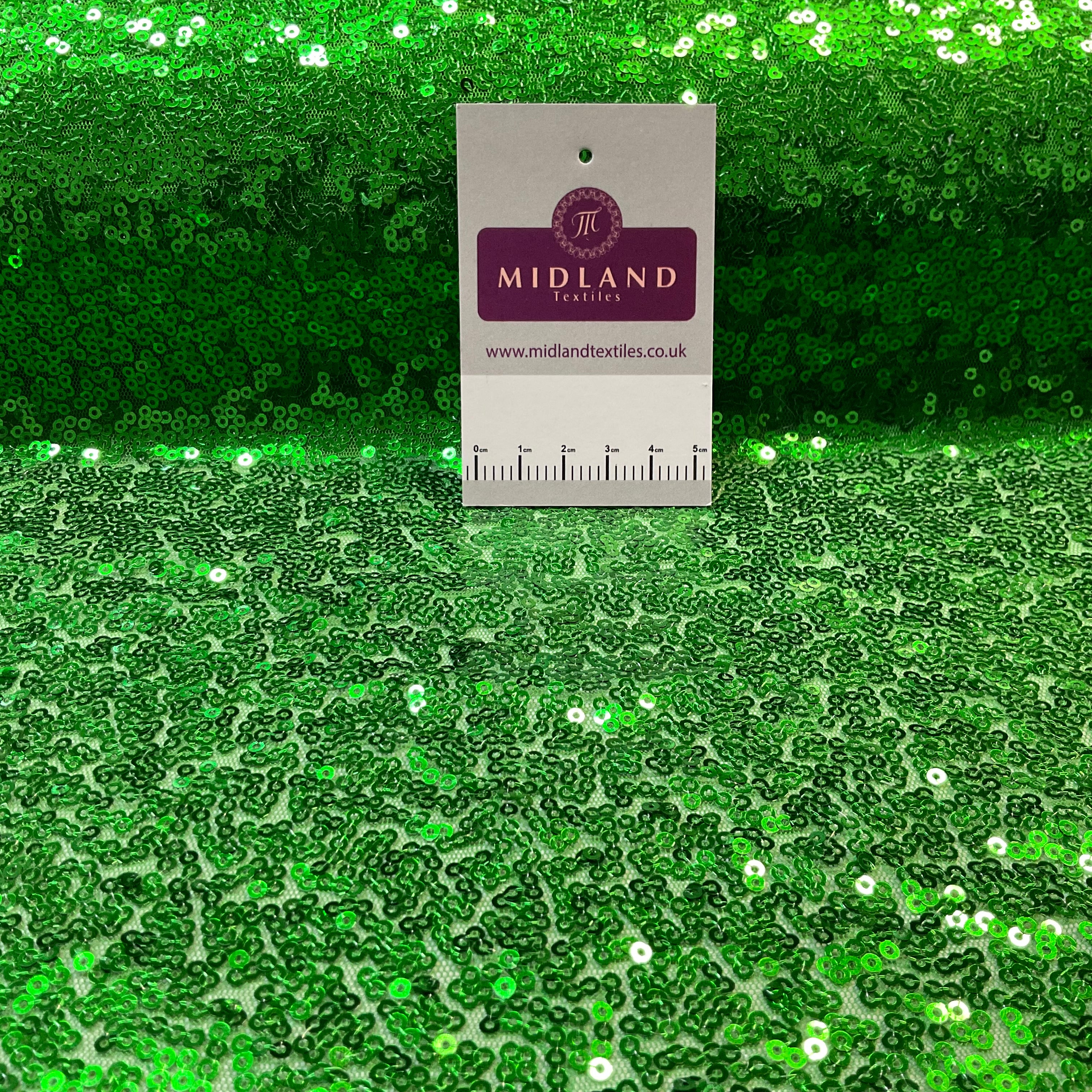 SENSATIONAL 3MM SEW ON ALL OVER SEQUINS ON NET FABRIC 50