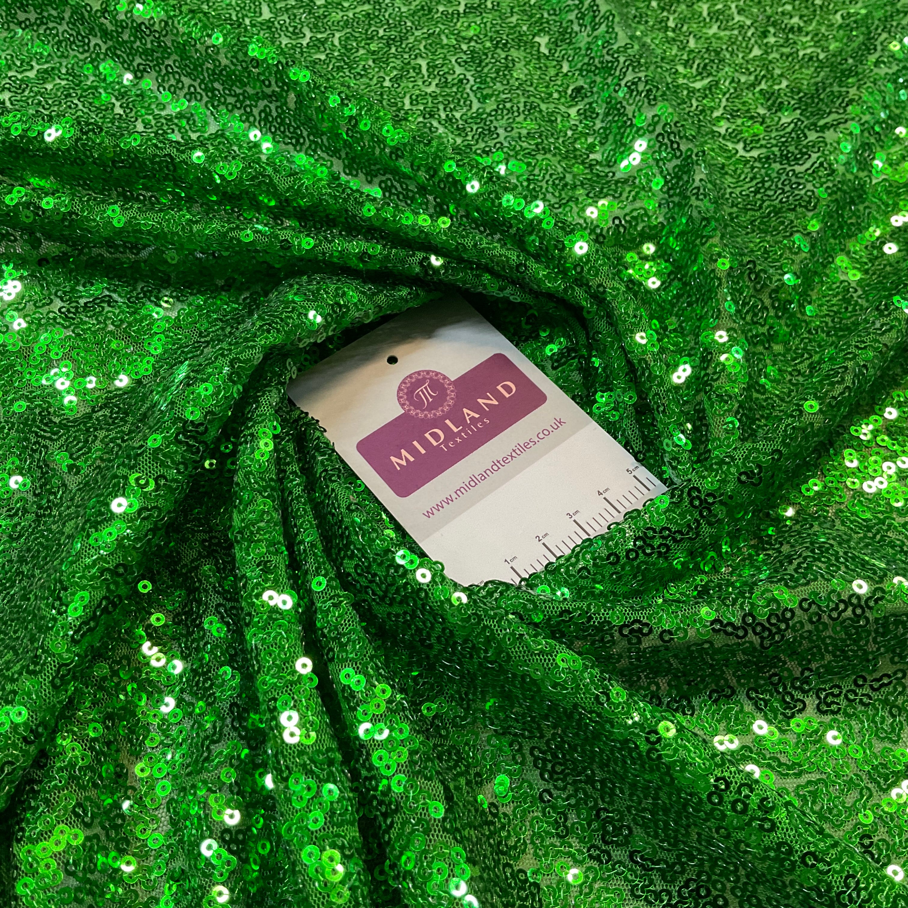 SENSATIONAL 3MM SEW ON ALL OVER SEQUINS ON NET FABRIC 50