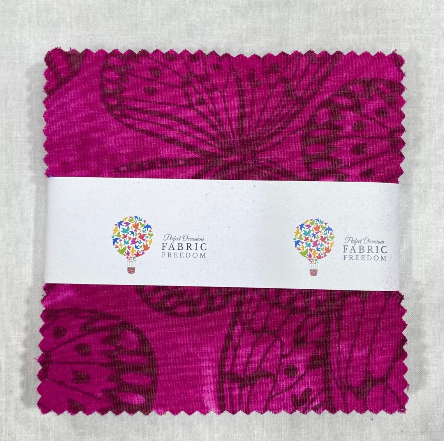 Melody Butterfly Print 5' Quilting Cotton Fabric Squares - 42 x 5' by 5' M1982