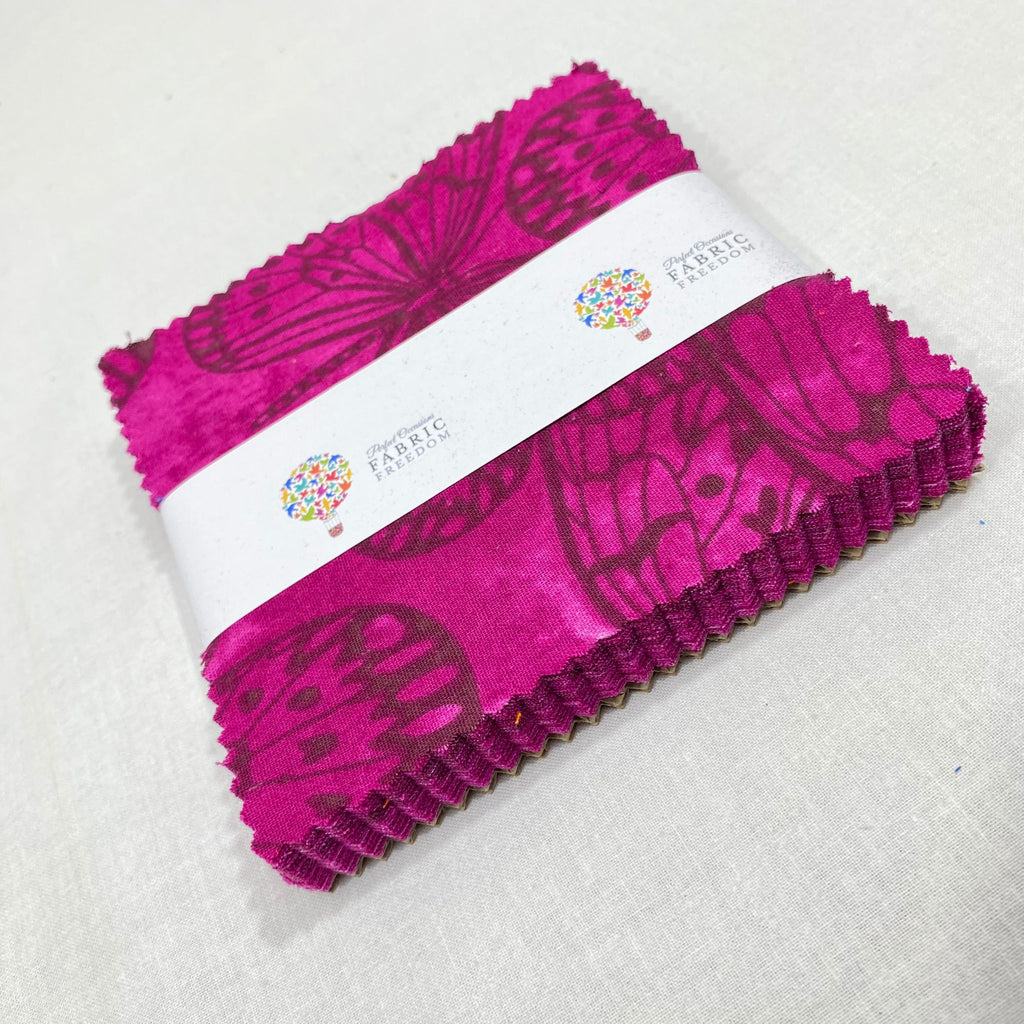 Melody Butterfly Print 5' Quilting Cotton Fabric Squares - 42 x 5' by 5' M1982