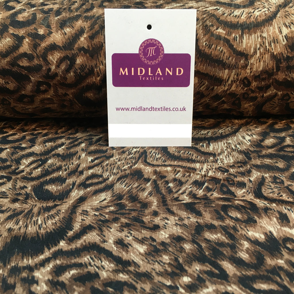 Animal Print Lightweight Chiffon Fabric 110m Wide MR1147 Mtex