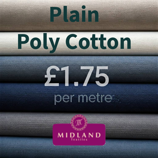 Plain Poly Cotton Fabric 110cm - MA820