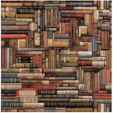 3D Books Little Johnny 3D Digital Printed 100% Cotton Fabric – 150cm Wide M2028-7