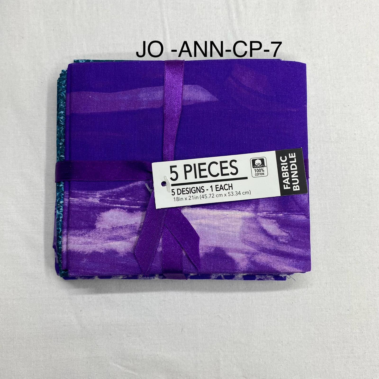 5 Piece 100% Cotton 5 Designs Fat Quarter Bundle - 45cm x 53cm Fabric M1981