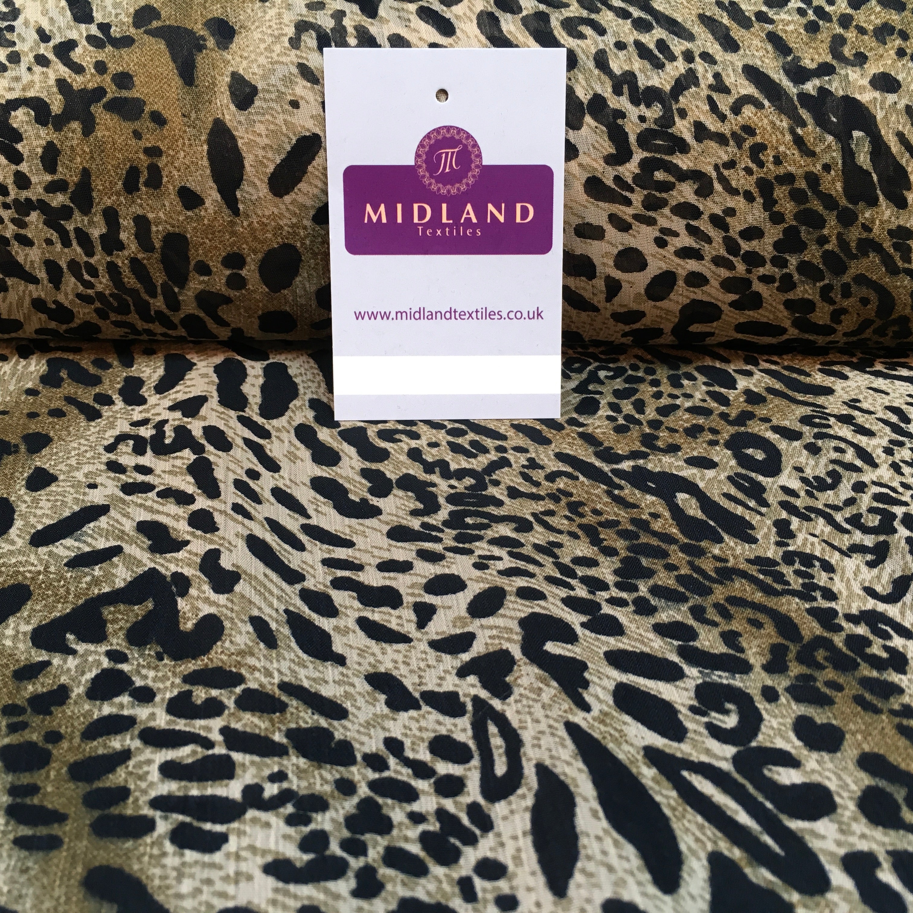Animal Print Lightweight Chiffon Fabric 110m Wide MR1147 Mtex