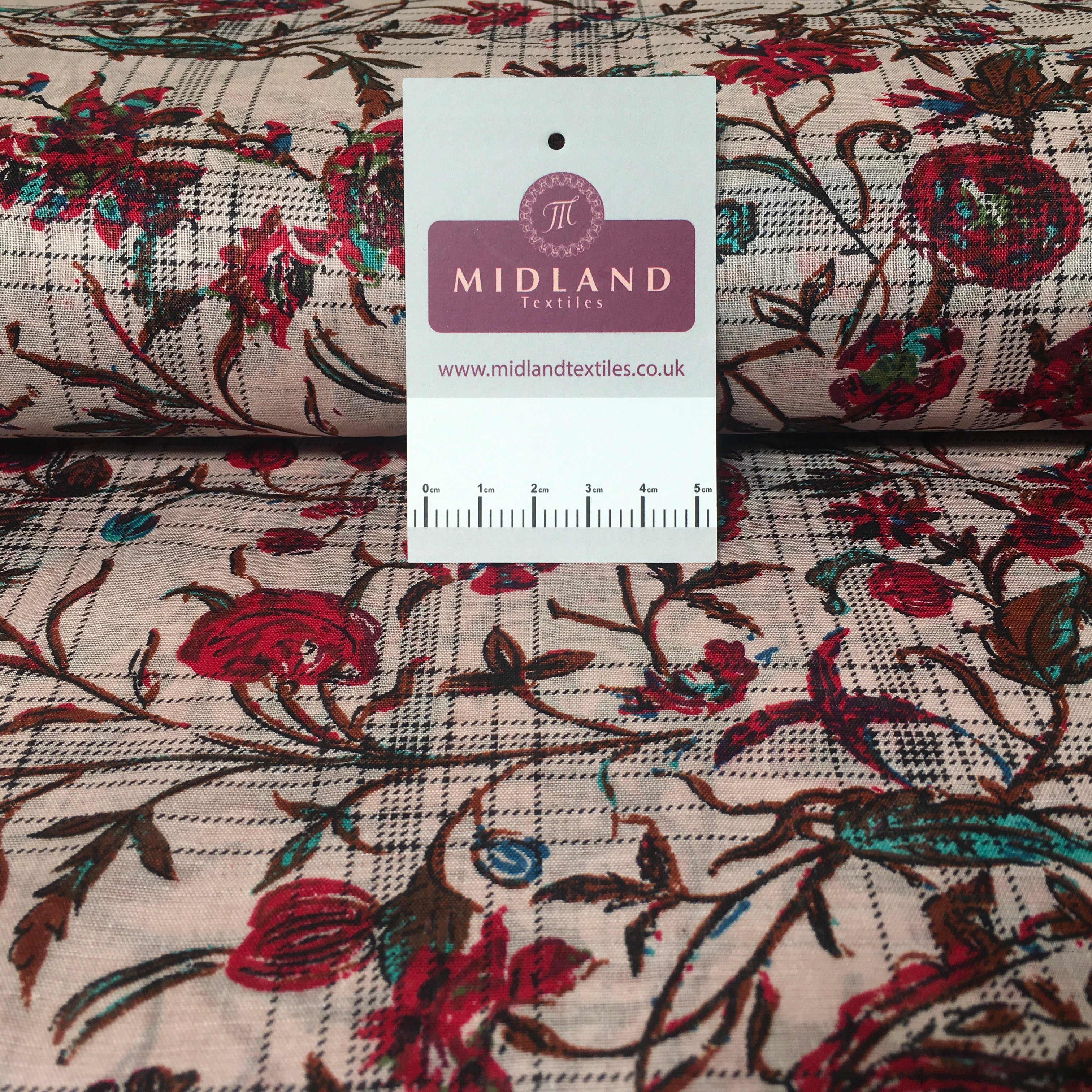Printed 100% Cotton Floral Lawn Dress Fabric M1406