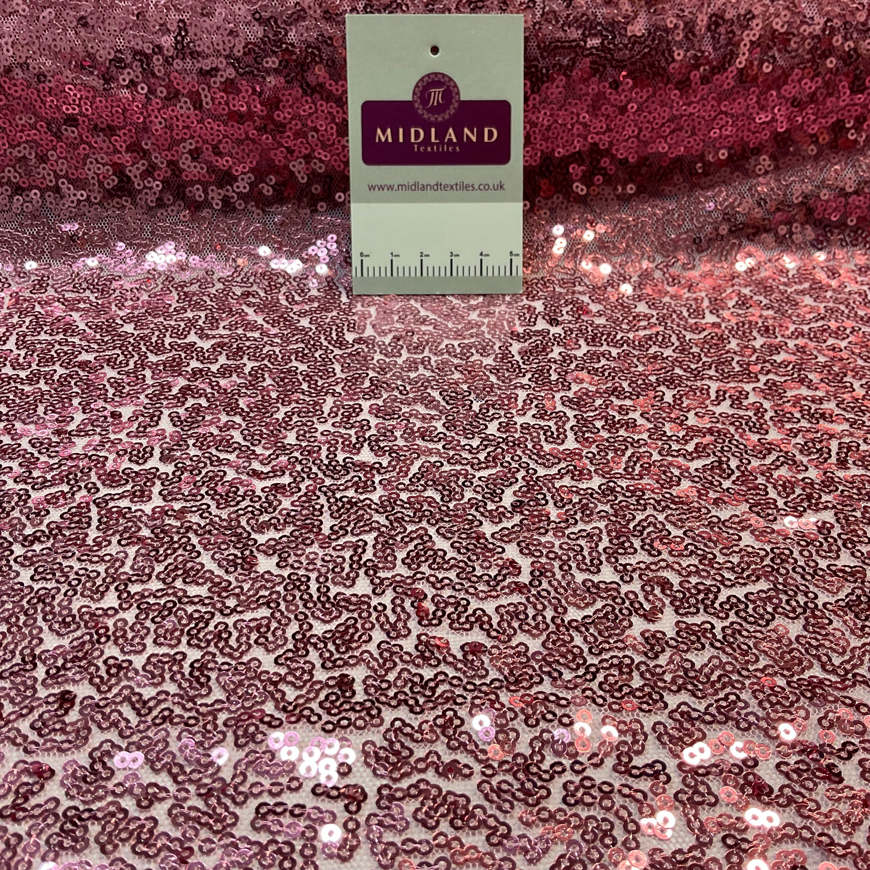 SENSATIONAL 3MM SEW ON ALL OVER SEQUINS ON NET FABRIC 50' WIDE DRESS FABRIC M1797 MTEX