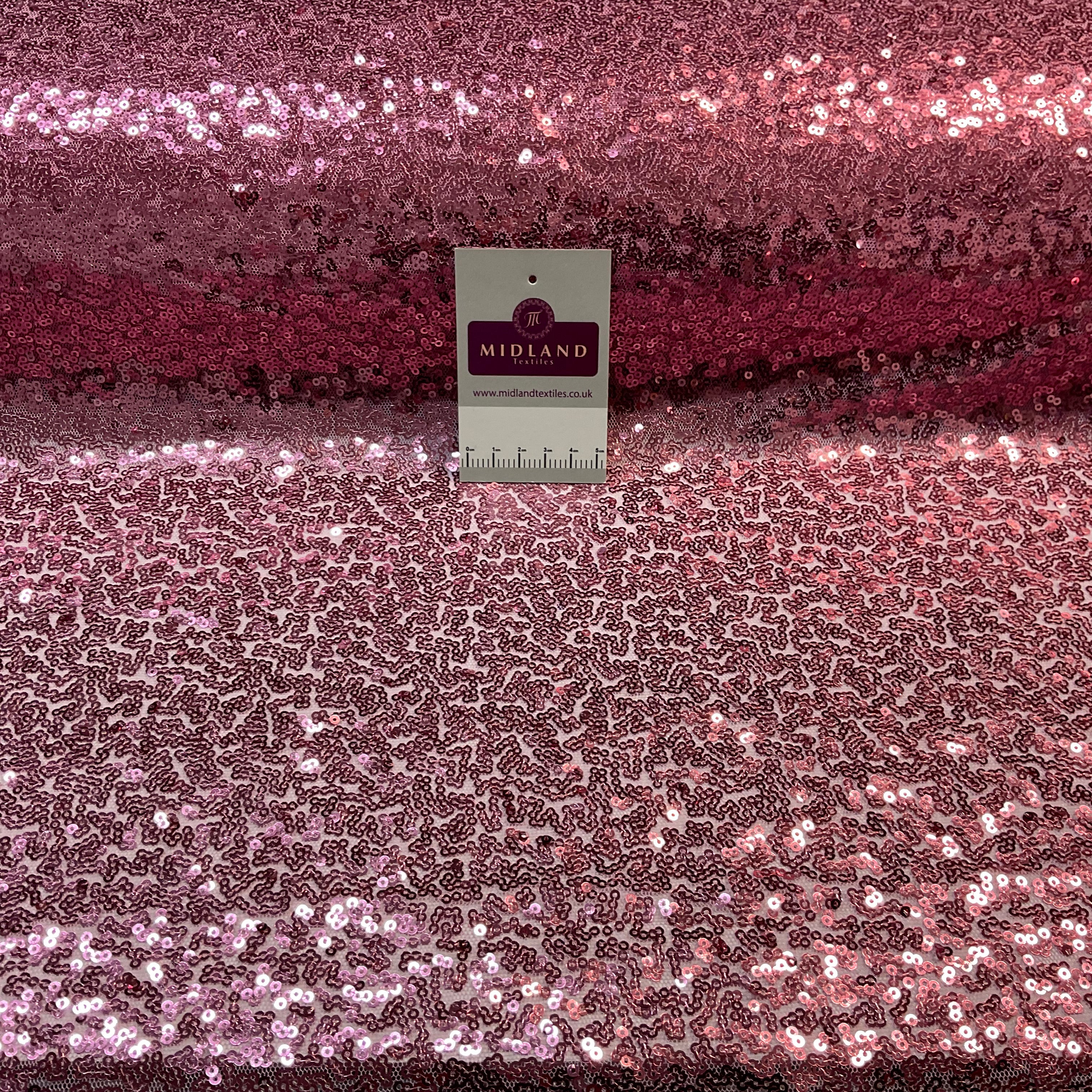 SENSATIONAL 3MM SEW ON ALL OVER SEQUINS ON NET FABRIC 50' WIDE DRESS FABRIC M1797 MTEX