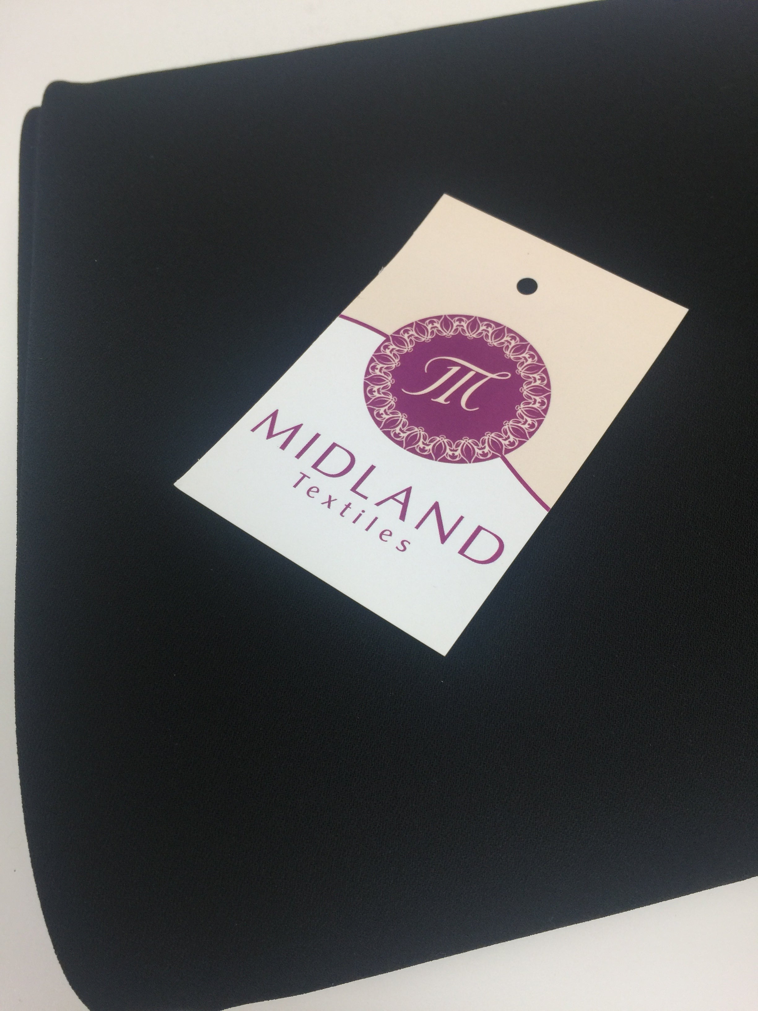 Black Moss Crepe Georgette dress fabric 150cm M2095