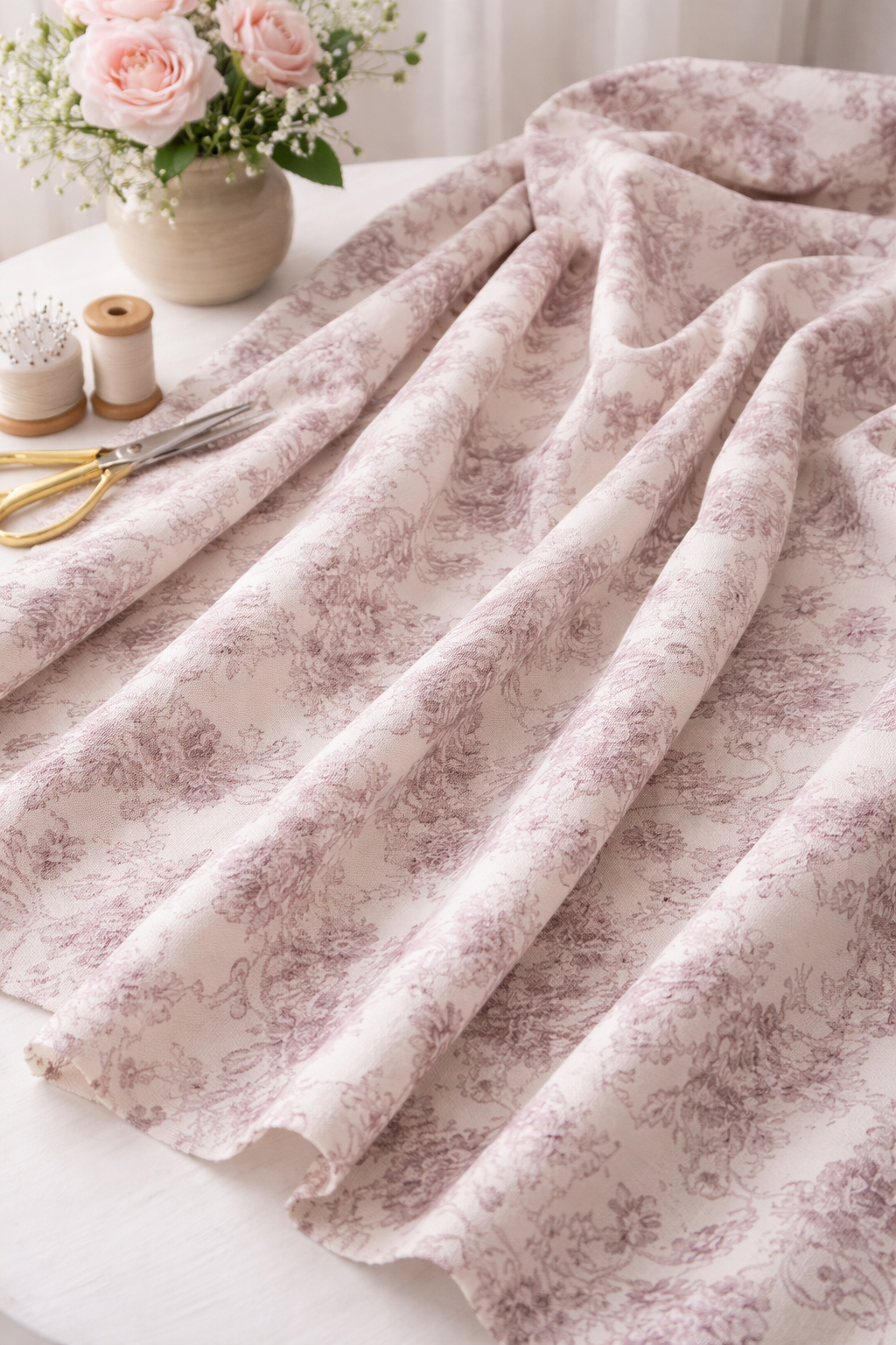 Floral smooth soft Cotton Satin dress skirt Fabric 150cm Wide M2096