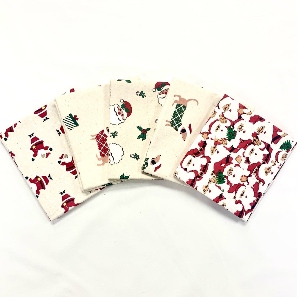 Bundle 24 John Louden Christmas Fat Quarter Bundle – 5 Piece 100% Cotton Fabric Pack (50cm x 52cm)