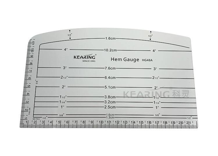 Aluminum Fabric Hem Gauge Kearing M1998