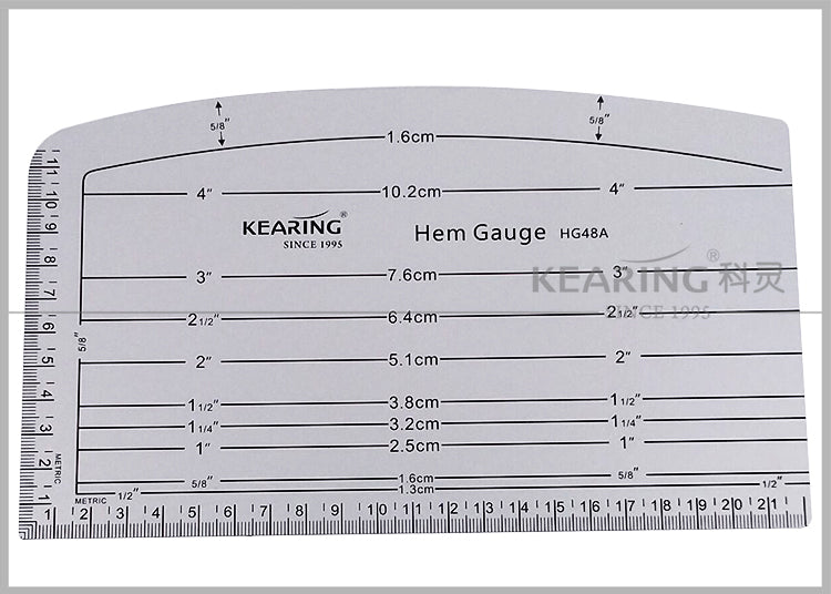 Aluminum Fabric Hem Gauge Kearing M1998