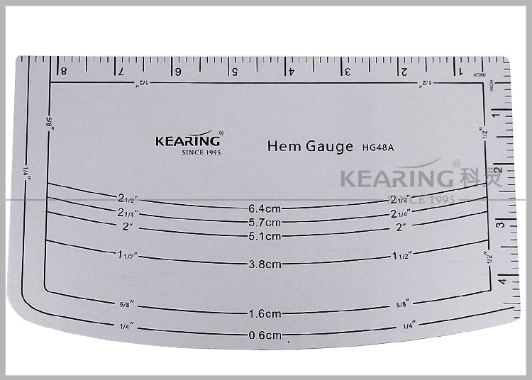 Aluminum Fabric Hem Gauge Kearing M1998
