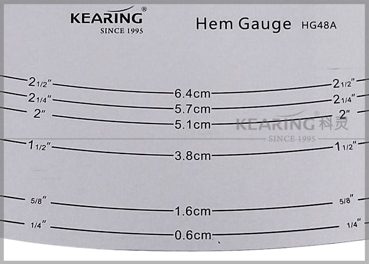 Aluminum Fabric Hem Gauge Kearing M1998