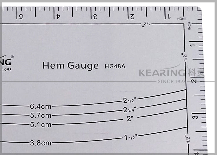 Aluminum Fabric Hem Gauge Kearing M1998