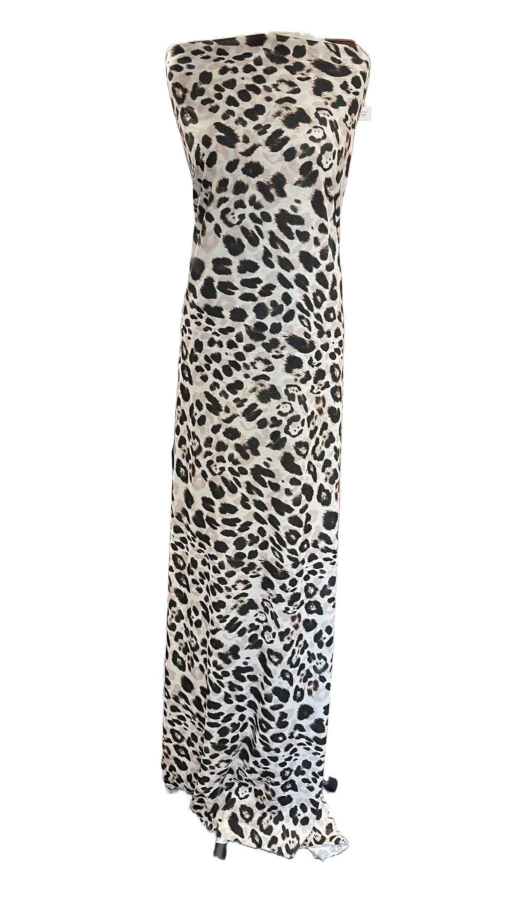 Natural Brown Animal Leopard Print 2 Way stretch Jersey dress Fabric M1522