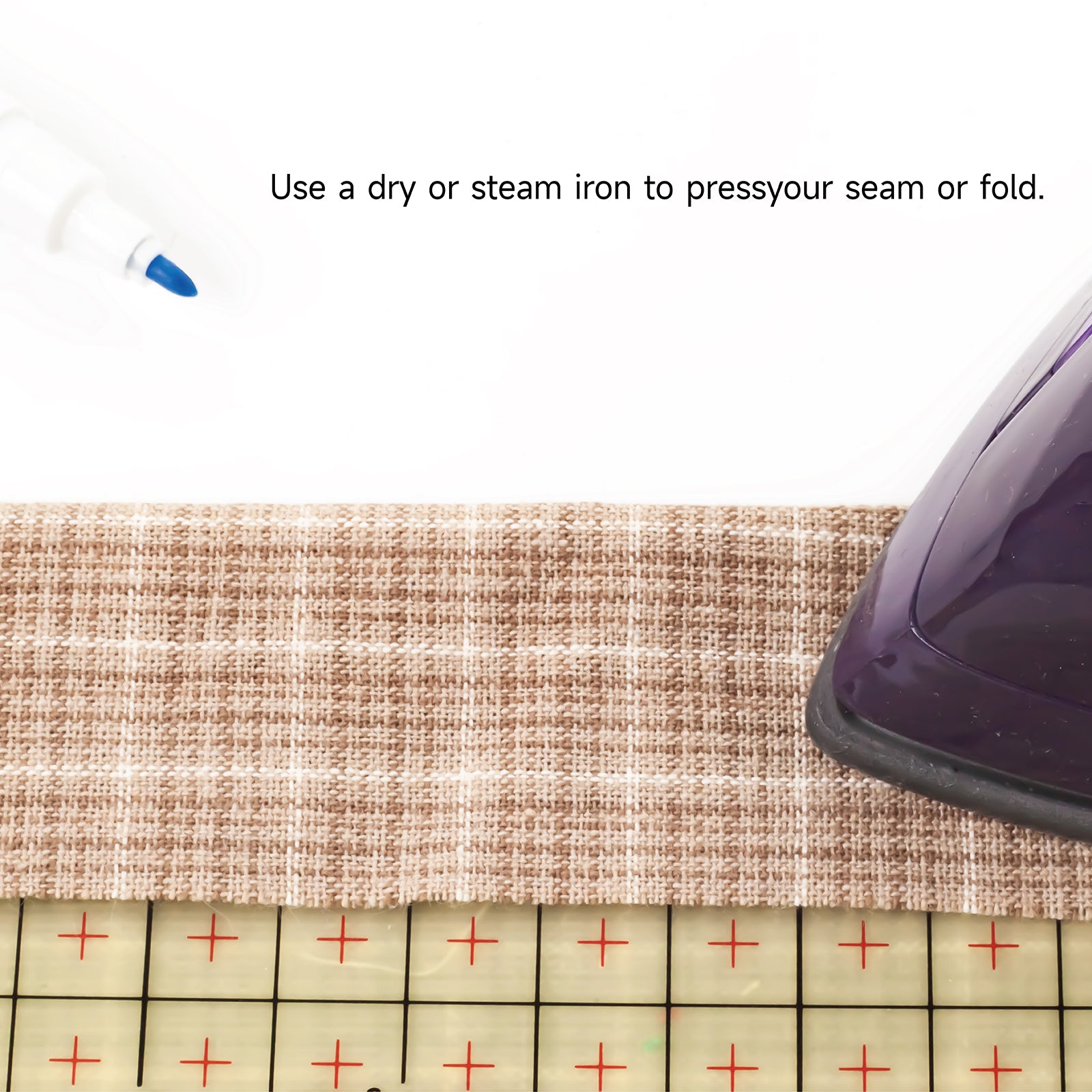 1 pcs Iron On Ruler for Fabric Hem Ruler for Sewing Heat Resistant Non-Slip Hot Ironing Kearing M1990