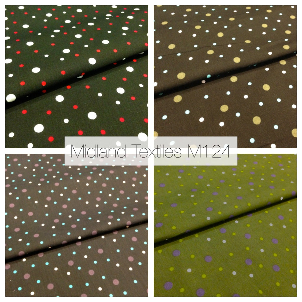 Multi Coloured Polka Dot 100% Cotton Poplin Fabric 58' M124