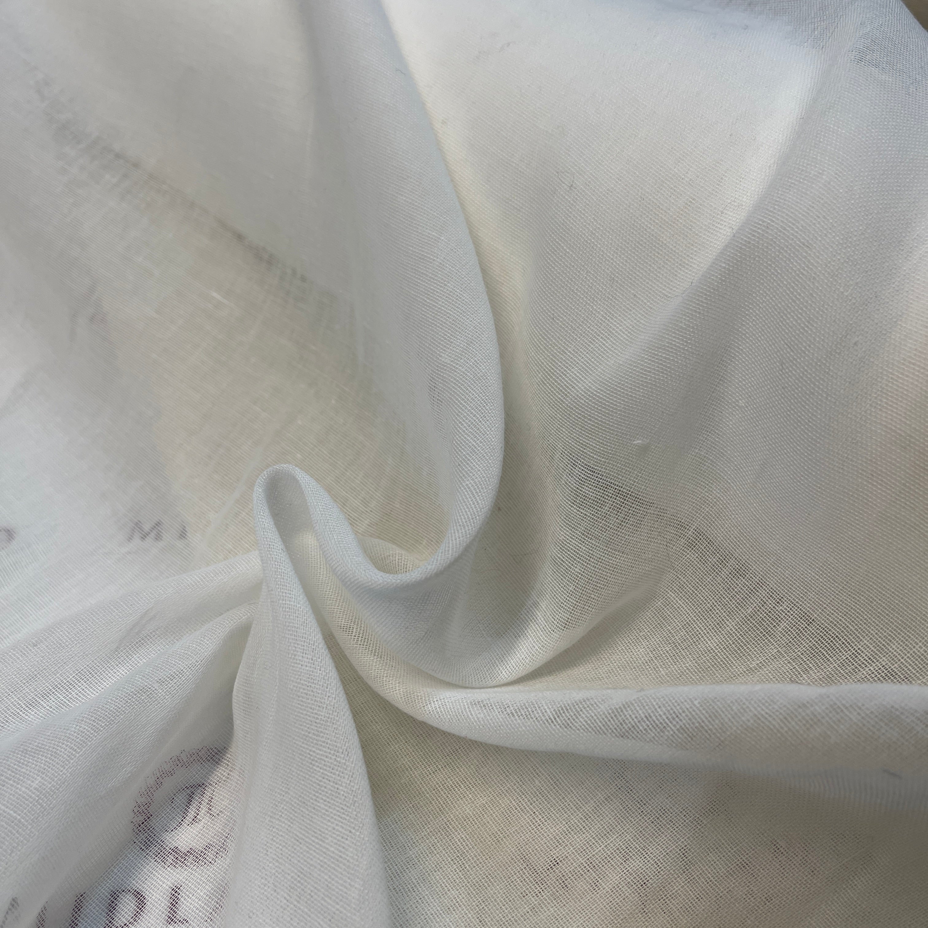 210cm Wide Off-White 100% Cotton Gauze Mesh Fabric - Cheesecloth / Butter Muslin (By Metre)