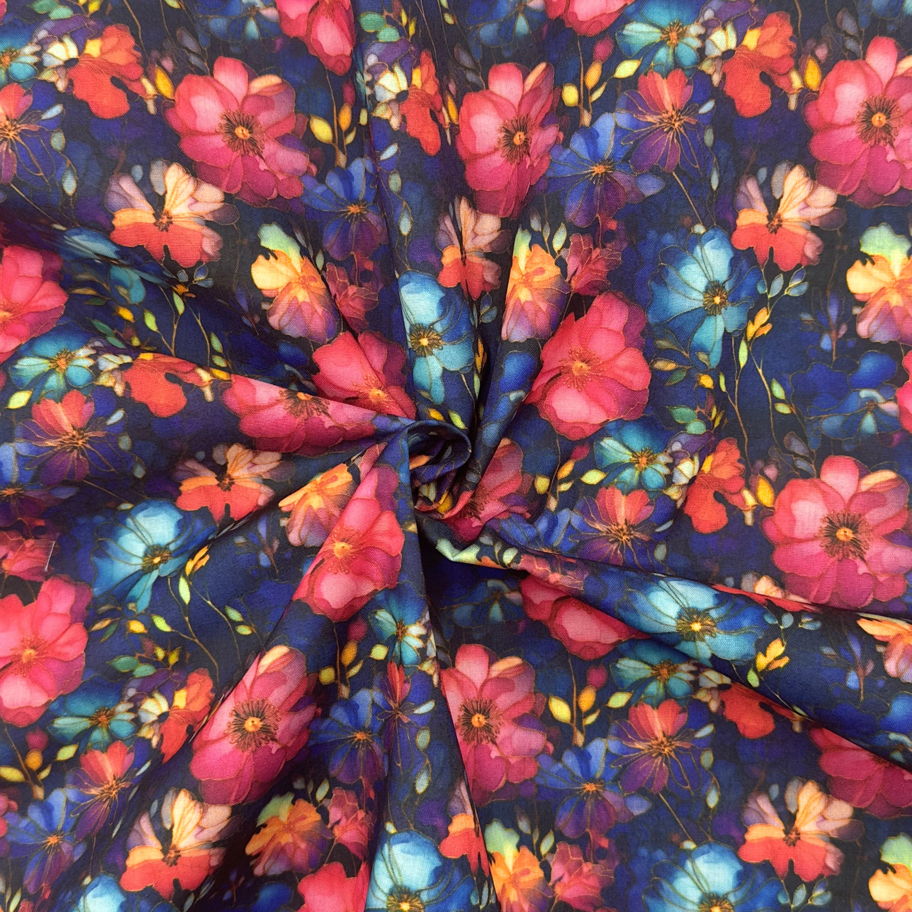 William Morris Marble Batik Fabric – 115cm Wide – Premium Polycotton M2088