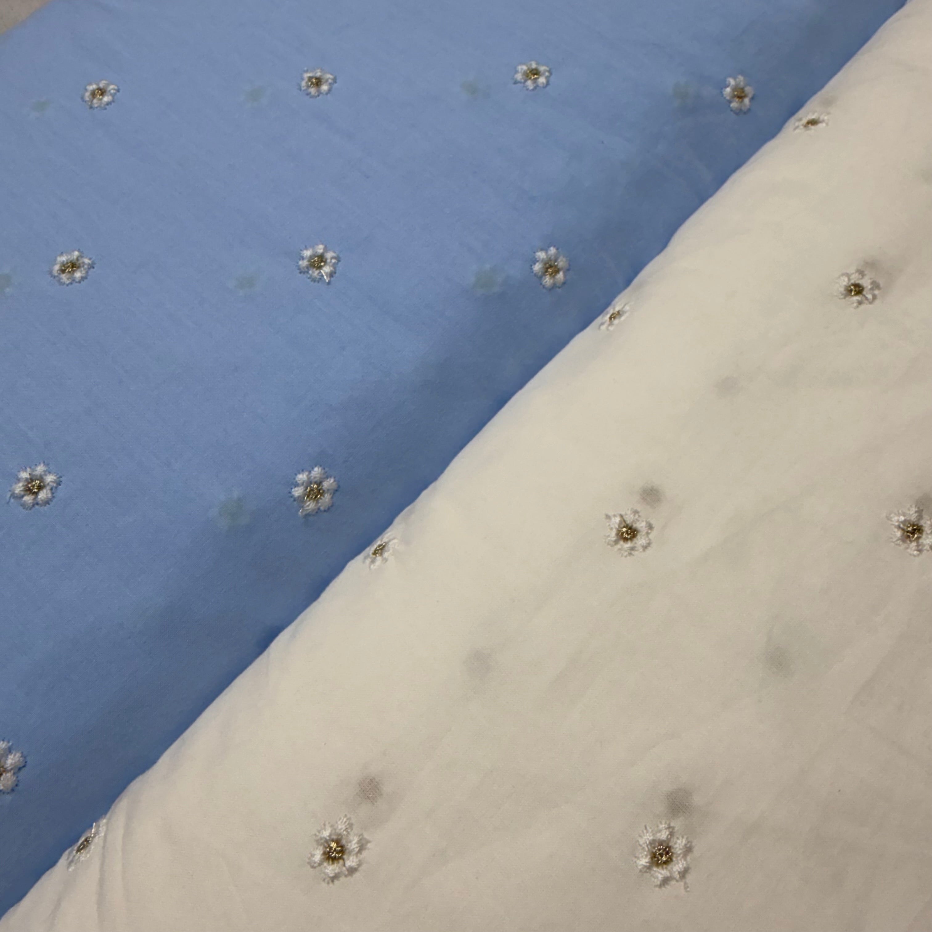 Cotton Voile Embroidery kaftan dress skirt fabric 147cm M2108