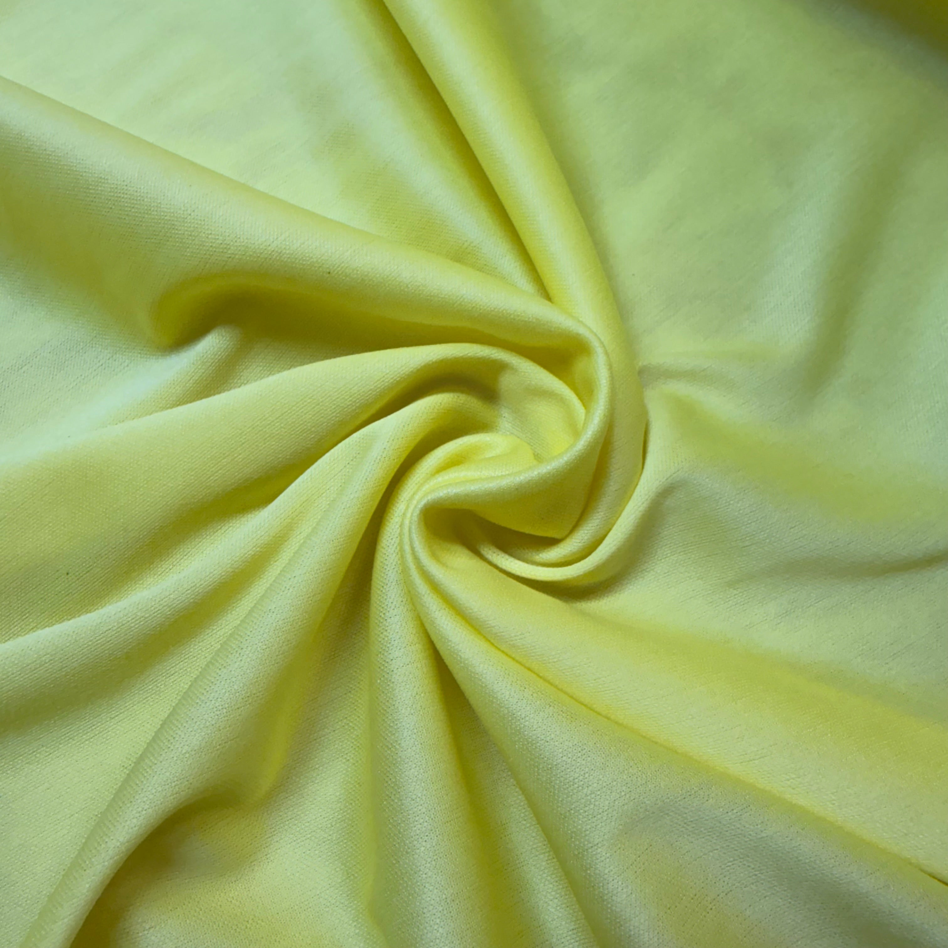 Plain Yellow Knit Polyester Stretch Sportswear 150cm Wide Fabric M720-70