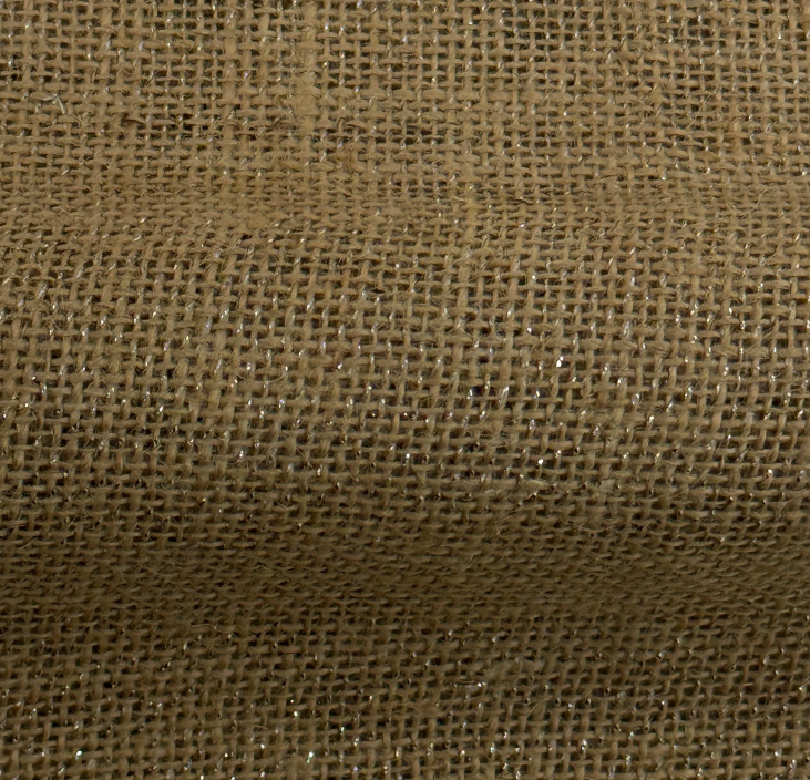 Lurex Silver Hessian Jute Fabric – Sparkle Finish 135cm wide M1973-2