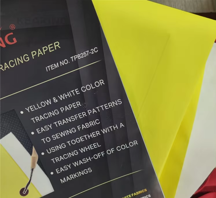 Kearing Fabric Dressmakers Tracing Paper Yellow/White M2002