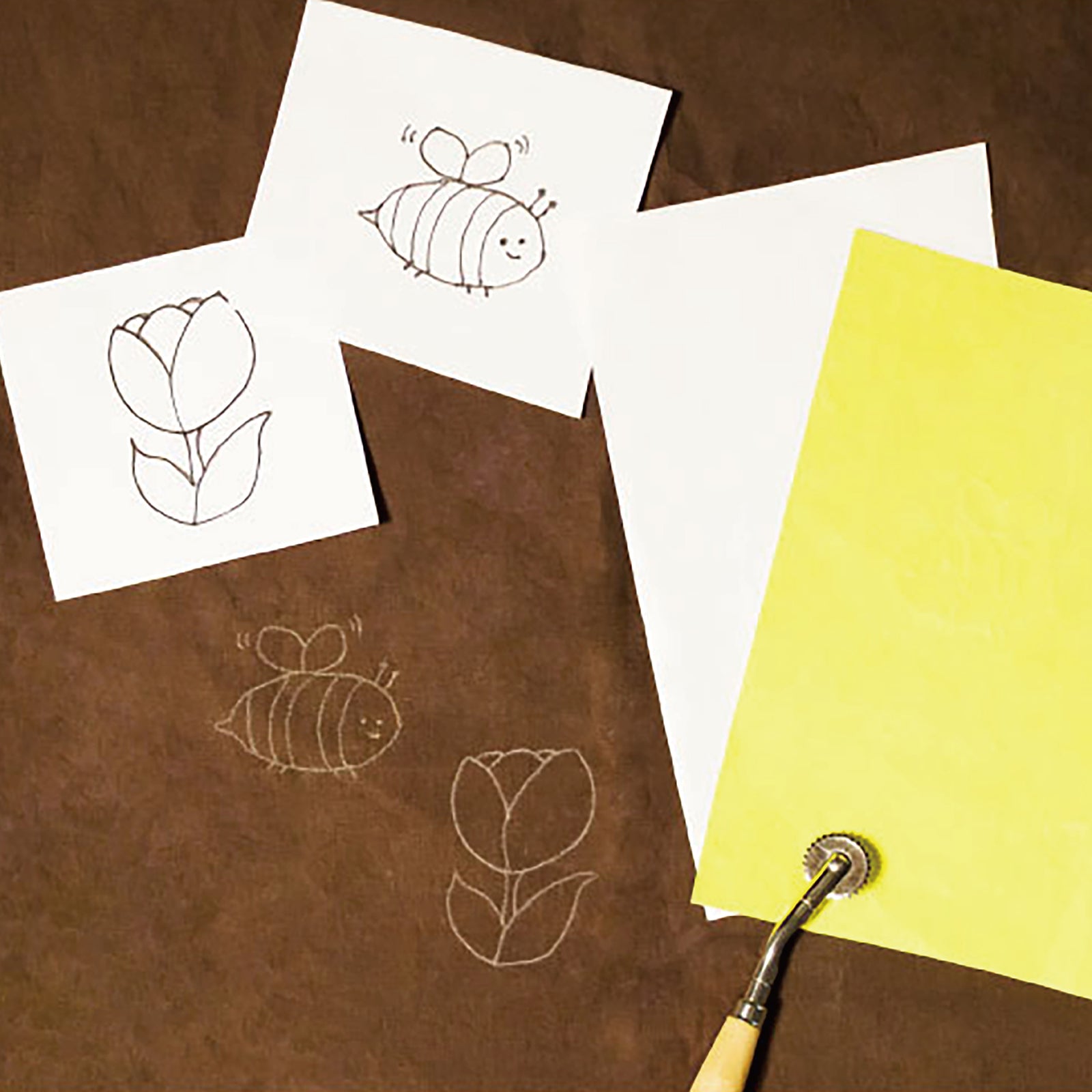 Kearing Fabric Dressmakers Tracing Paper Yellow/White M2002