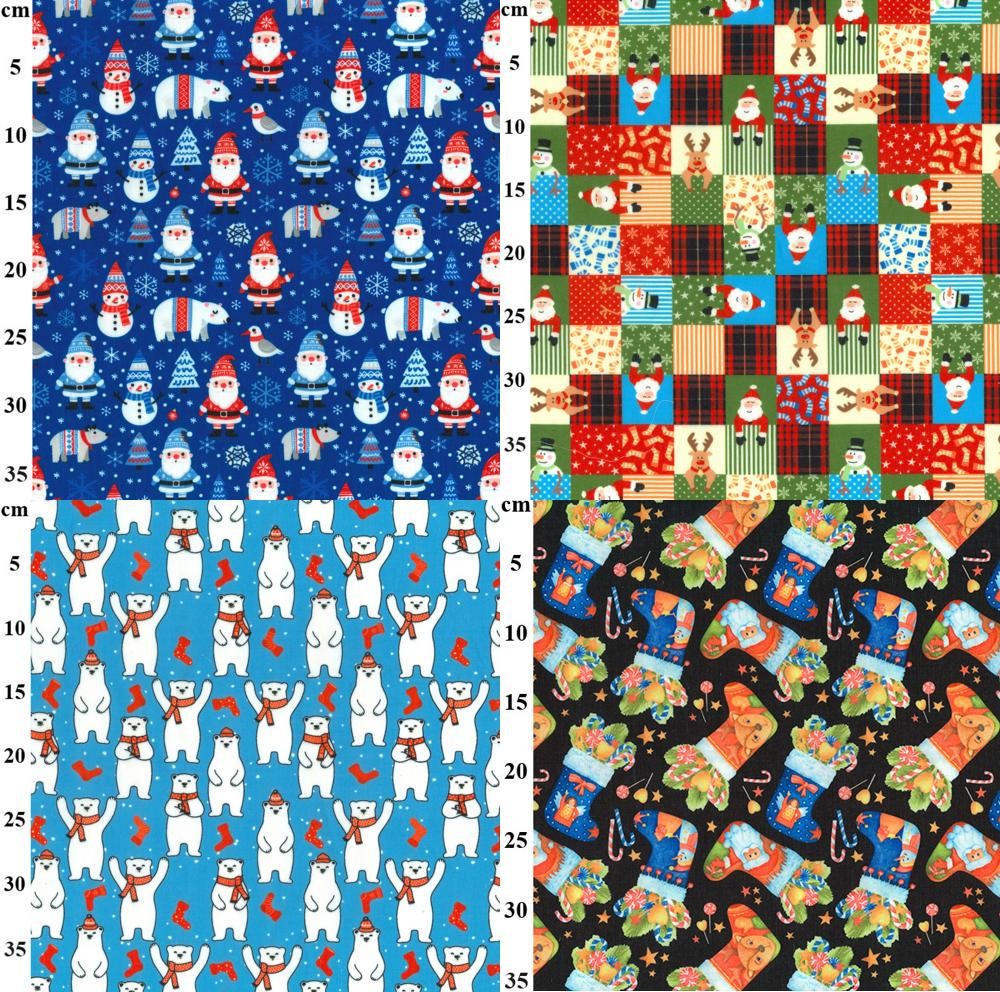 Christmas Polycotton Prints – Festive Fabrics for Crafts Sewing 🎄✨ M2027