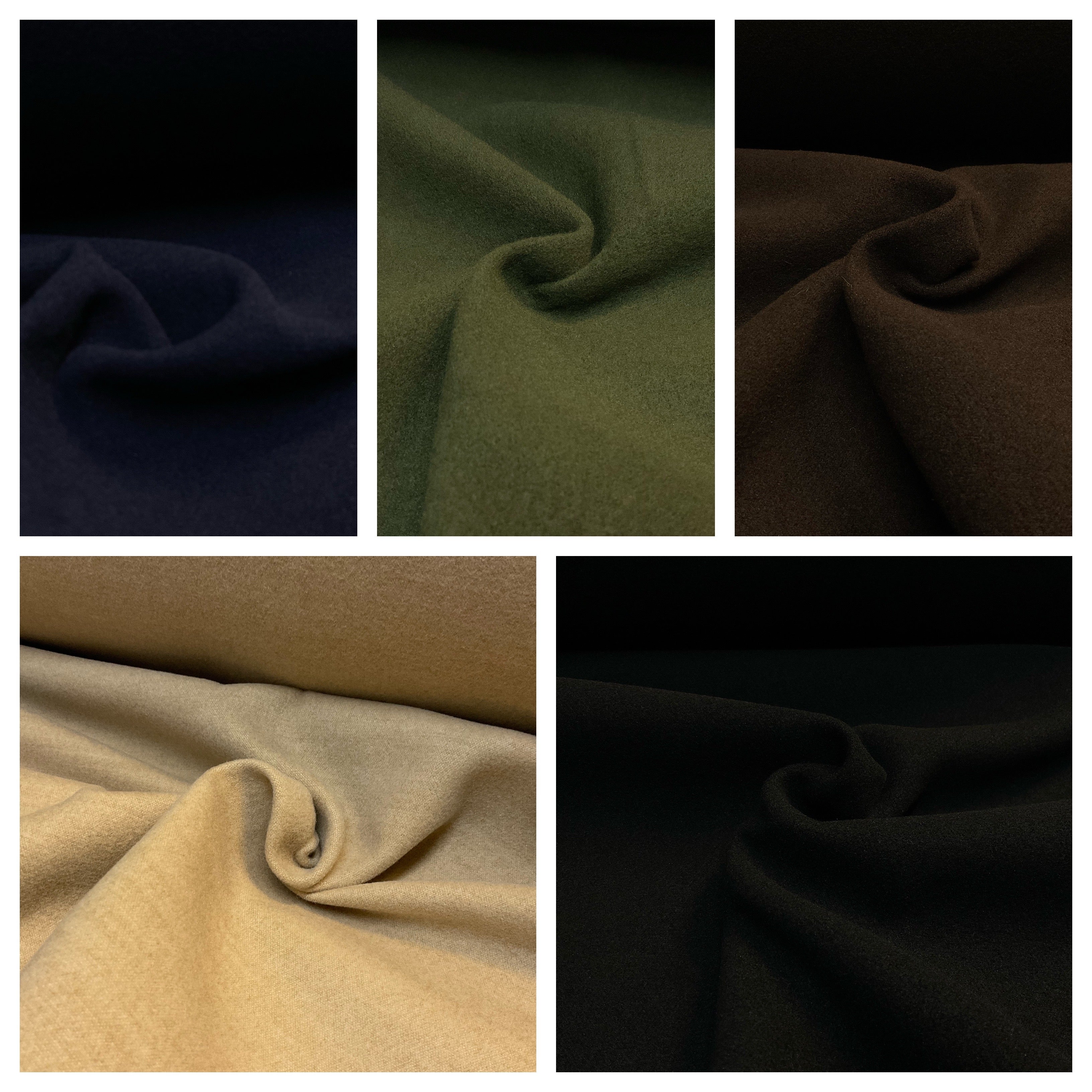 Plain Brushed Melton Coating ideal for coats and jackets fabirc 152cm wide M1963 Mtex