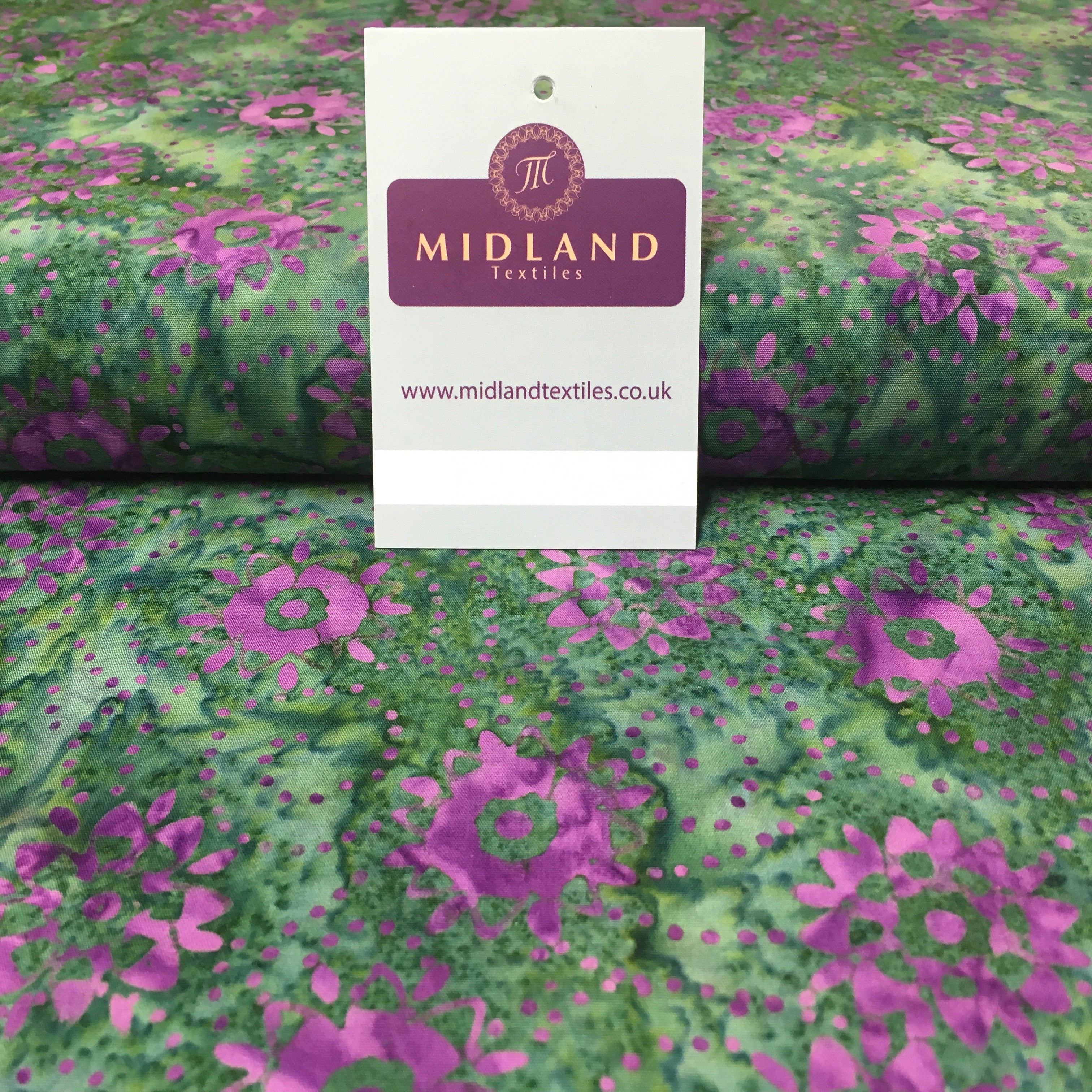 Clog Tie Dye Bali Batik 100% Cotton patchwork Fabric 44' Wide MK900 Mtex Teal A / Sample