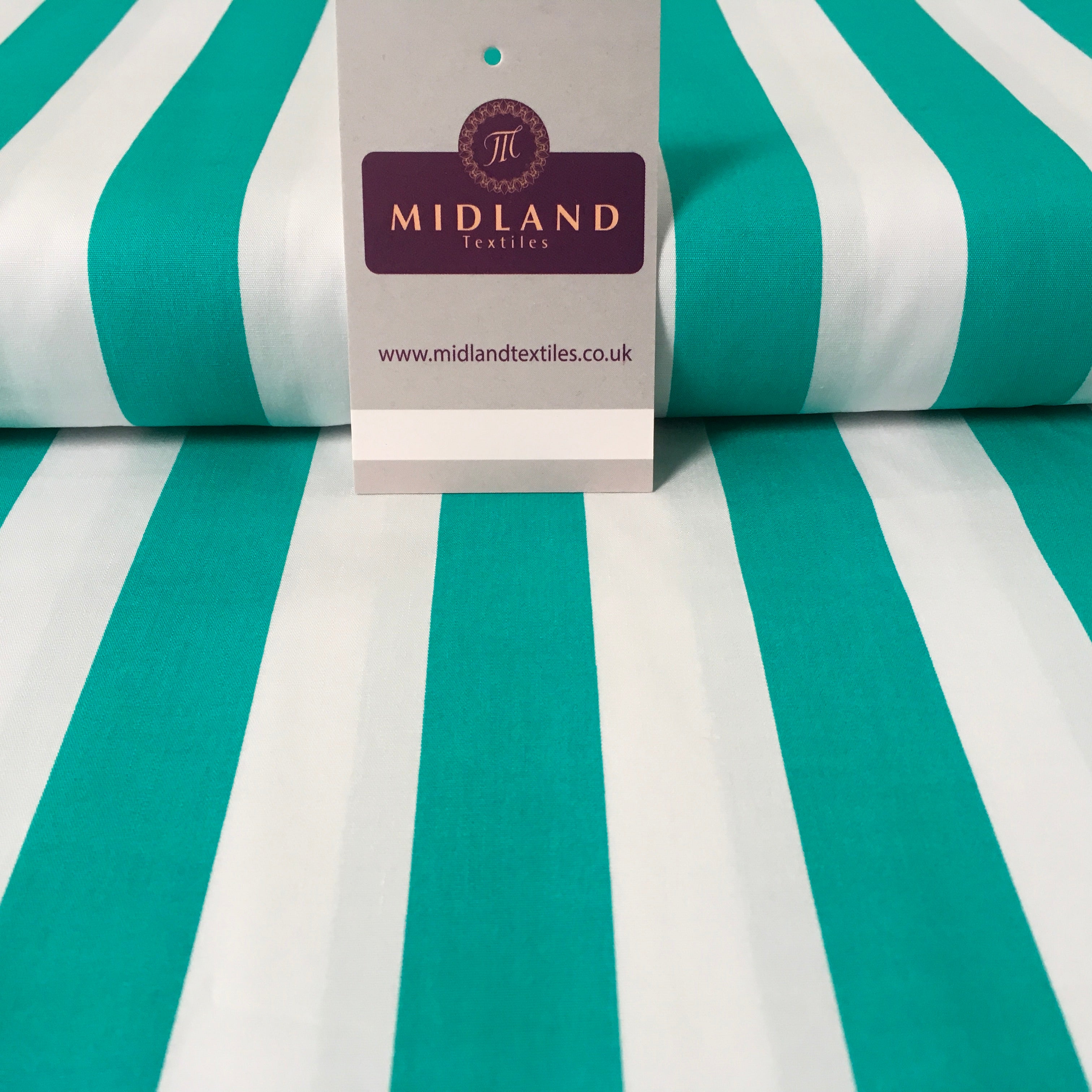 2.5cm Candy Stripped Cotton Poplin shirting, dress Fabric 44' wide MK898 Mtex