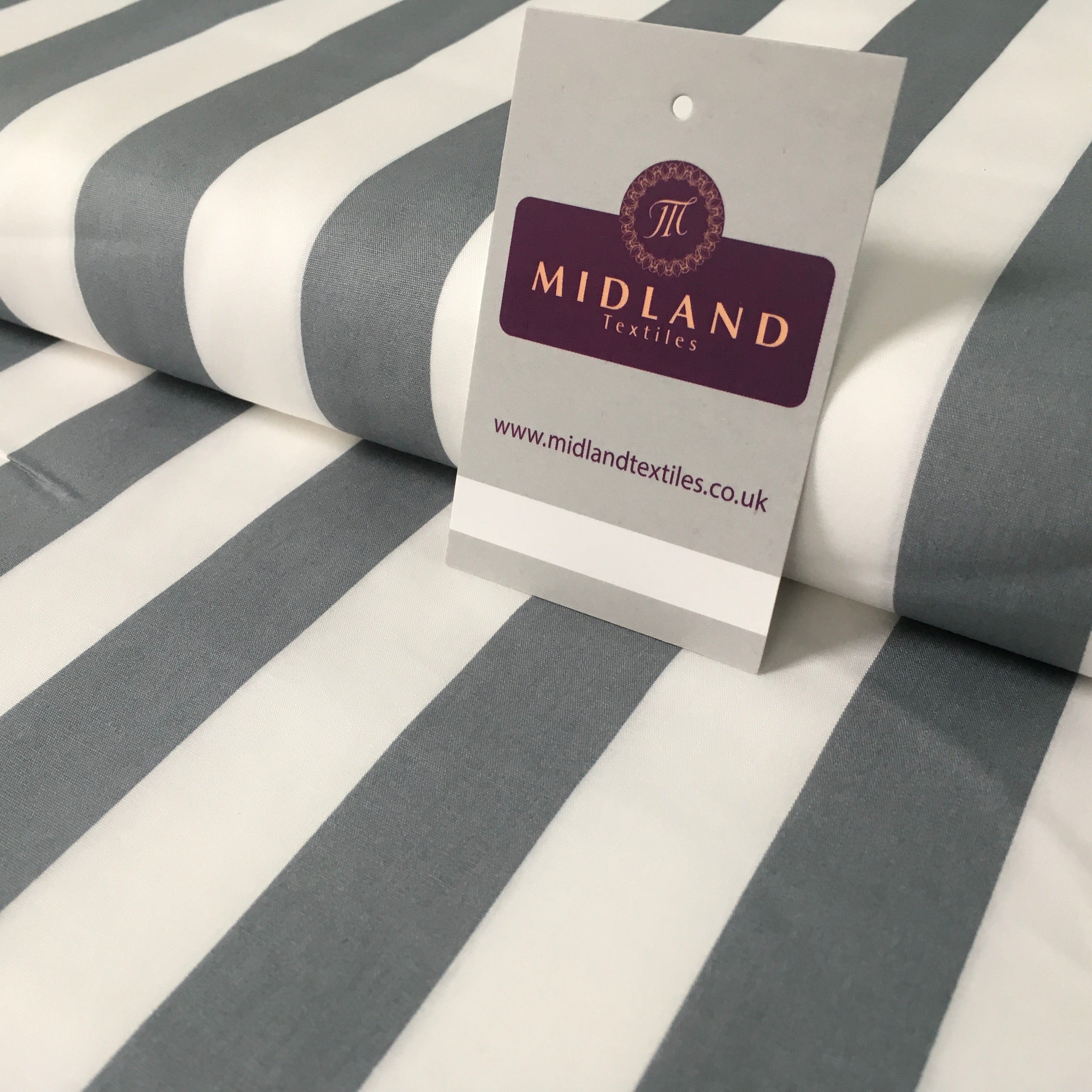 2.5cm Candy Stripped Cotton Poplin shirting, dress Fabric 44' wide MK898 Mtex