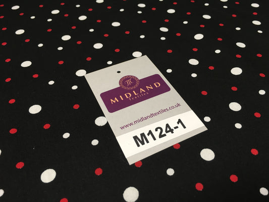 Multi coloured Polka Dot & Spot 100% Cotton Poplin Fabric 58" Wide M124 - Midland Textiles & Fabric
