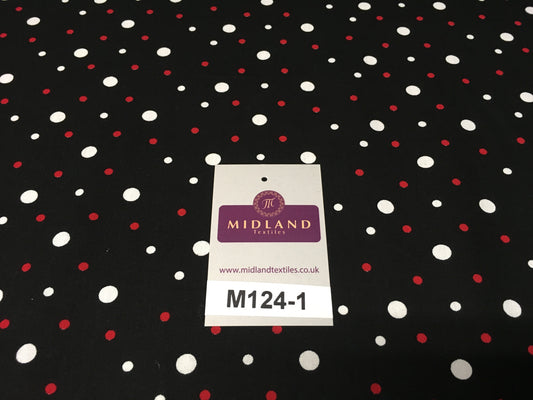 Multi coloured Polka Dot & Spot 100% Cotton Poplin Fabric 58" Wide M124 - Midland Textiles & Fabric