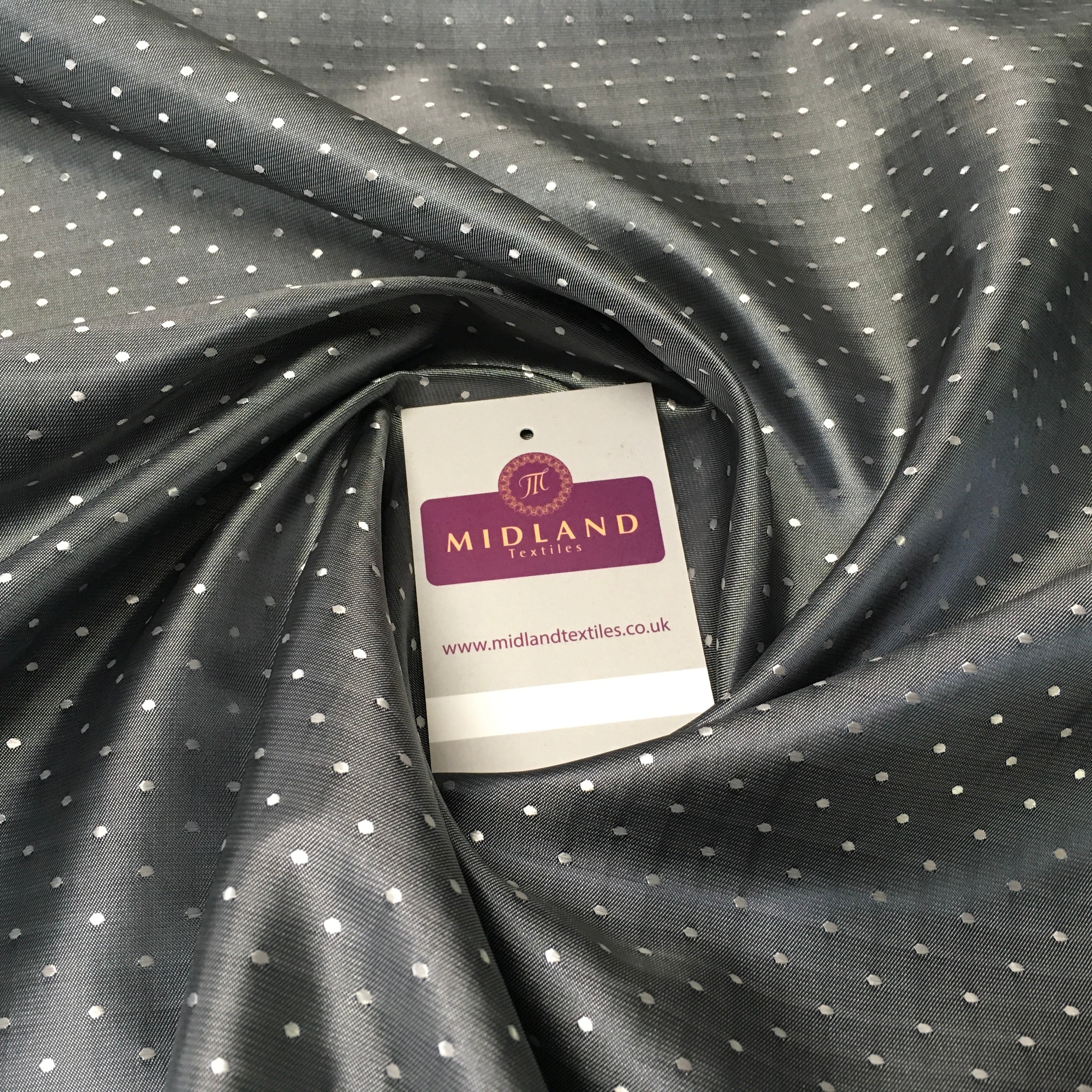 Two Tone Cationic Dobby Spotted Jacquard Lining Fabric 60' Wide MK857 Mtex