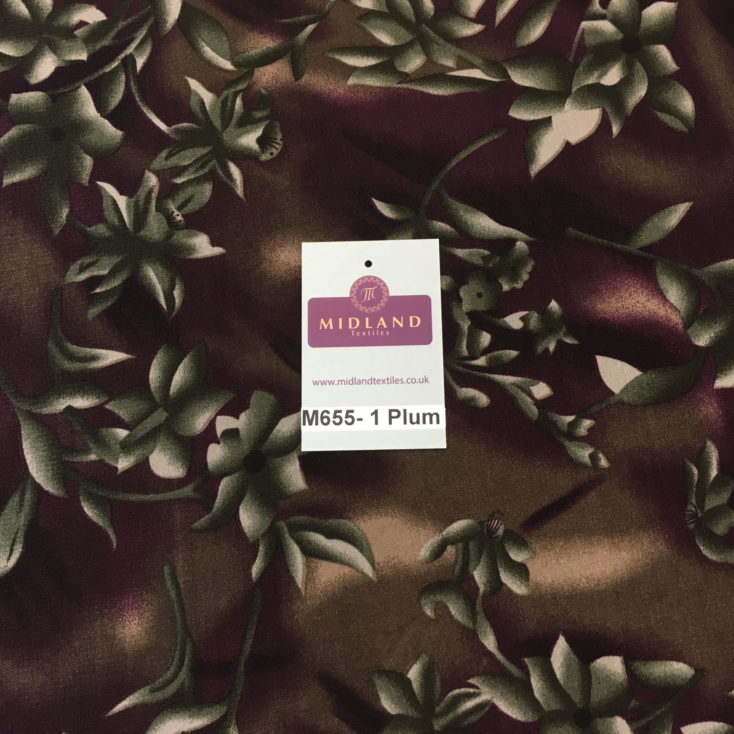 Floral two tonal Shaded peach crepe polyester dress fabric 58' M655 Mtex - Midland Textiles & Fabric